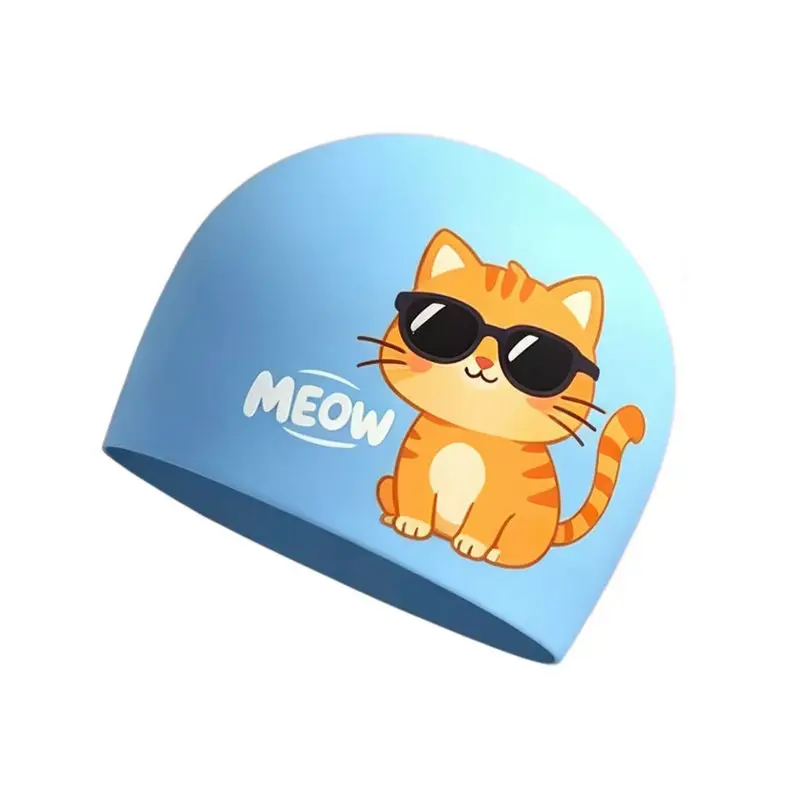 Anti-Slip Water Drop Pattern Silicone Swimming Cap, High Elasticity, Non-Tightening, Waterproof, Ear-Protecting, Suitable for Adults and Children, Long Hair Wrap Swimming Cap