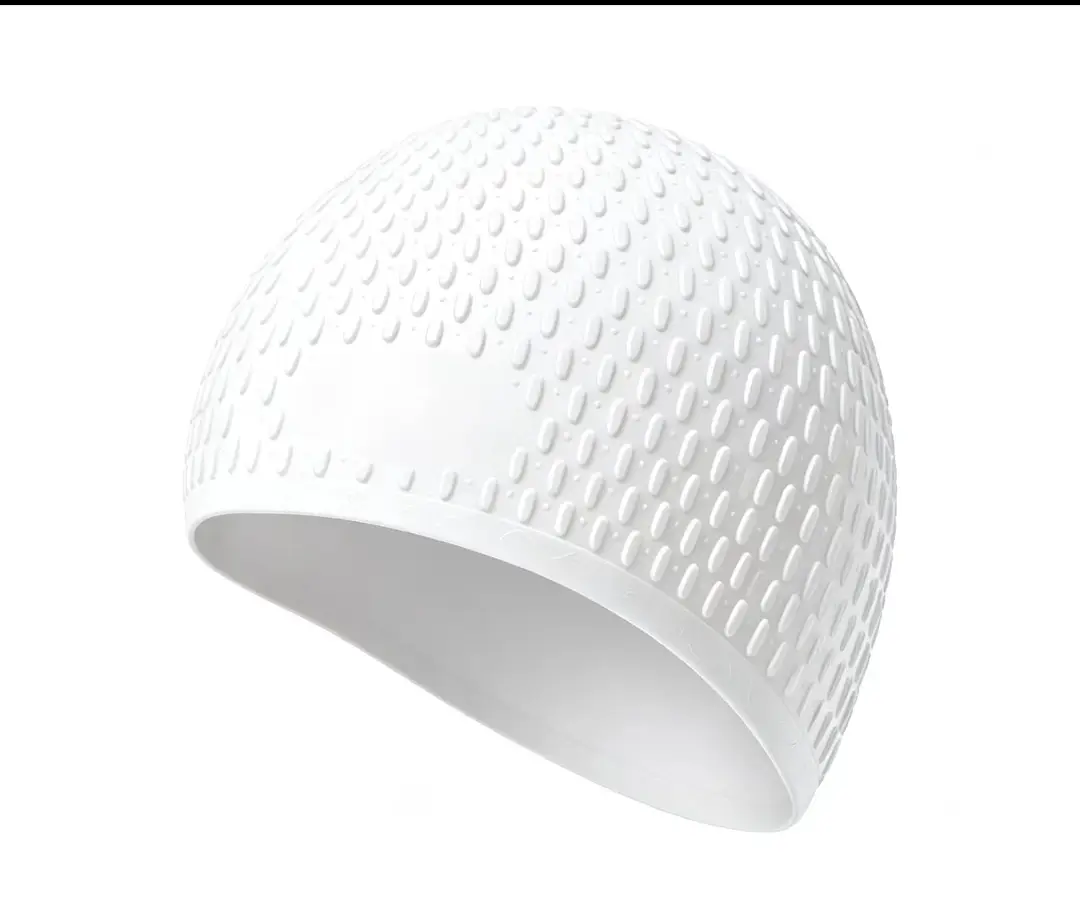 Anti-Slip Water Drop Pattern Silicone Swimming Cap, High Elasticity, Non-Tightening, Waterproof, Ear-Protecting, Suitable for Adults and Children, Long Hair Wrap Swimming Cap