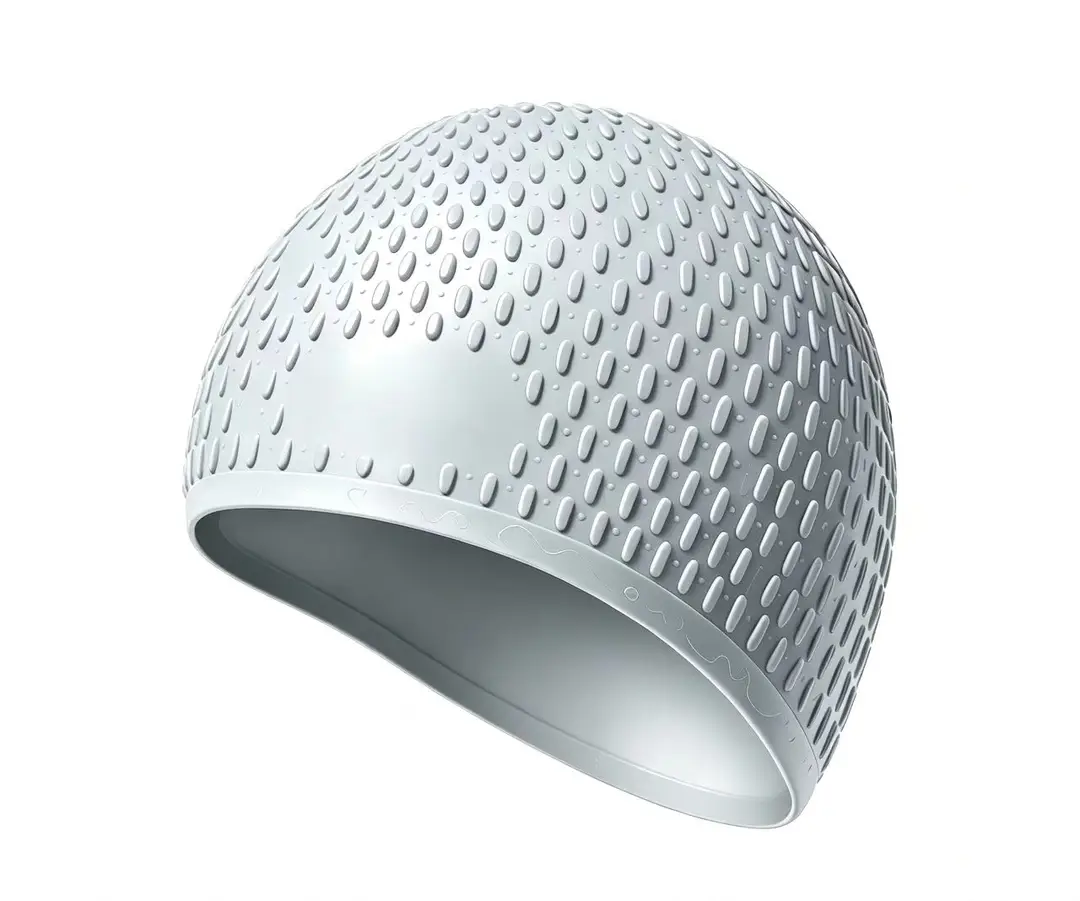 Anti-Slip Water Drop Pattern Silicone Swimming Cap, High Elasticity, Non-Tightening, Waterproof, Ear-Protecting, Suitable for Adults and Children, Long Hair Wrap Swimming Cap