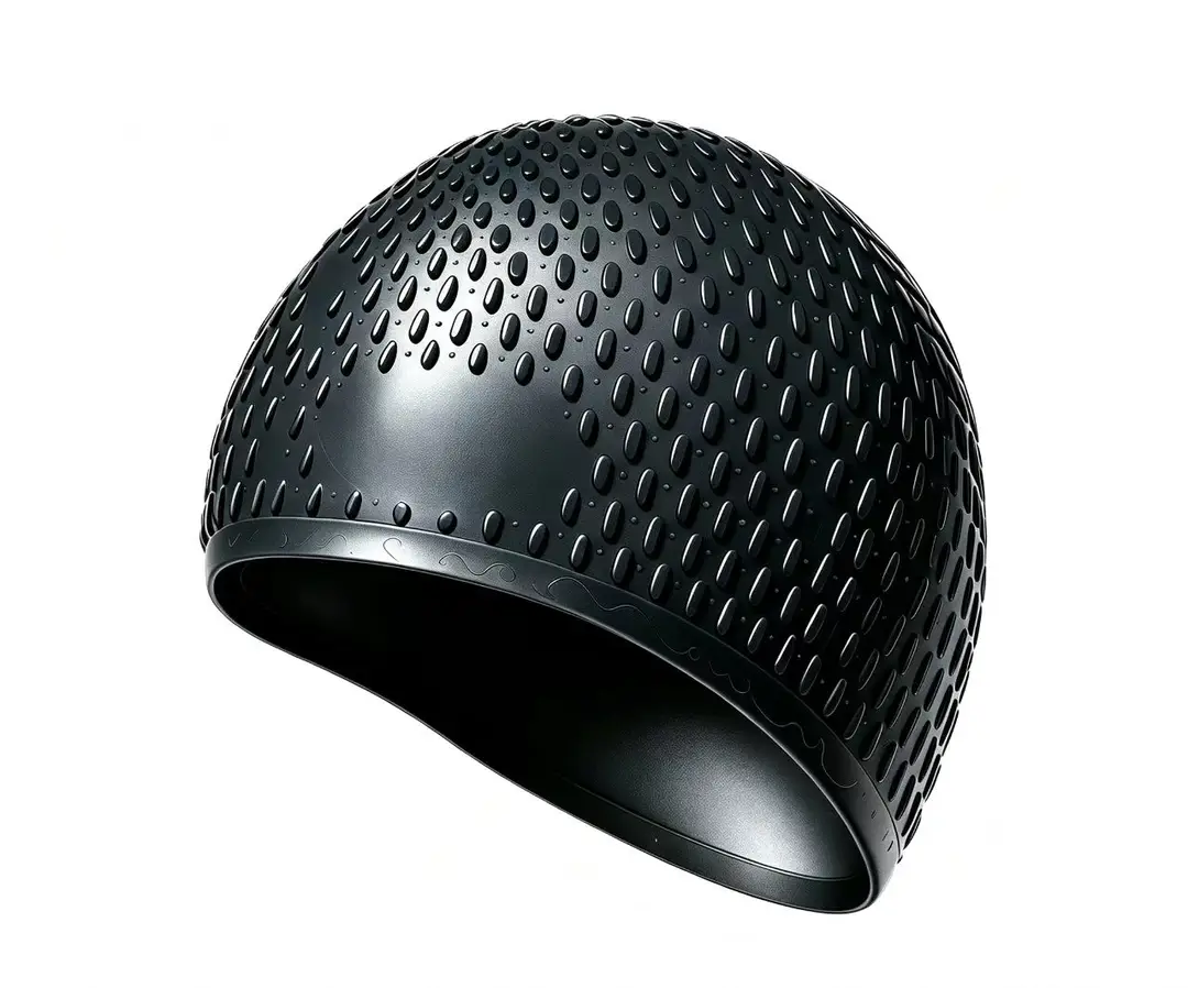 Anti-Slip Water Drop Pattern Silicone Swimming Cap, High Elasticity, Non-Tightening, Waterproof, Ear-Protecting, Suitable for Adults and Children, Long Hair Wrap Swimming Cap