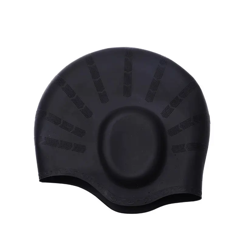 Anti-Slip Water Drop Pattern Silicone Swimming Cap, High Elasticity, Non-Tightening, Waterproof, Ear-Protecting, Suitable for Adults and Children, Long Hair Wrap Swimming Cap