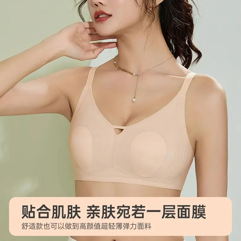 New Ultra-Thin, Breathable, Seamless, Soft Support, Wire-Free Women's Underwear, Adjustable, Anti-Sagging, Non-Slip Cup Design