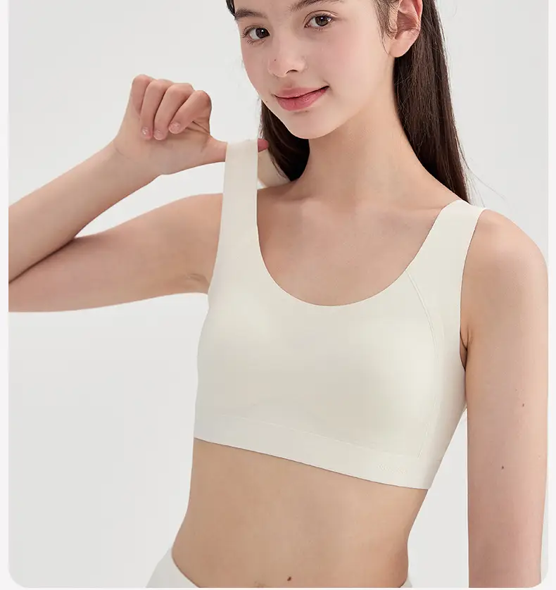Stage Two Girls' Bra with Fixed Cups, Breathable Mesh for Summer, Class A, Suitable for Puberty, Not for Junior High School Students, Developmental Vest — feature 16