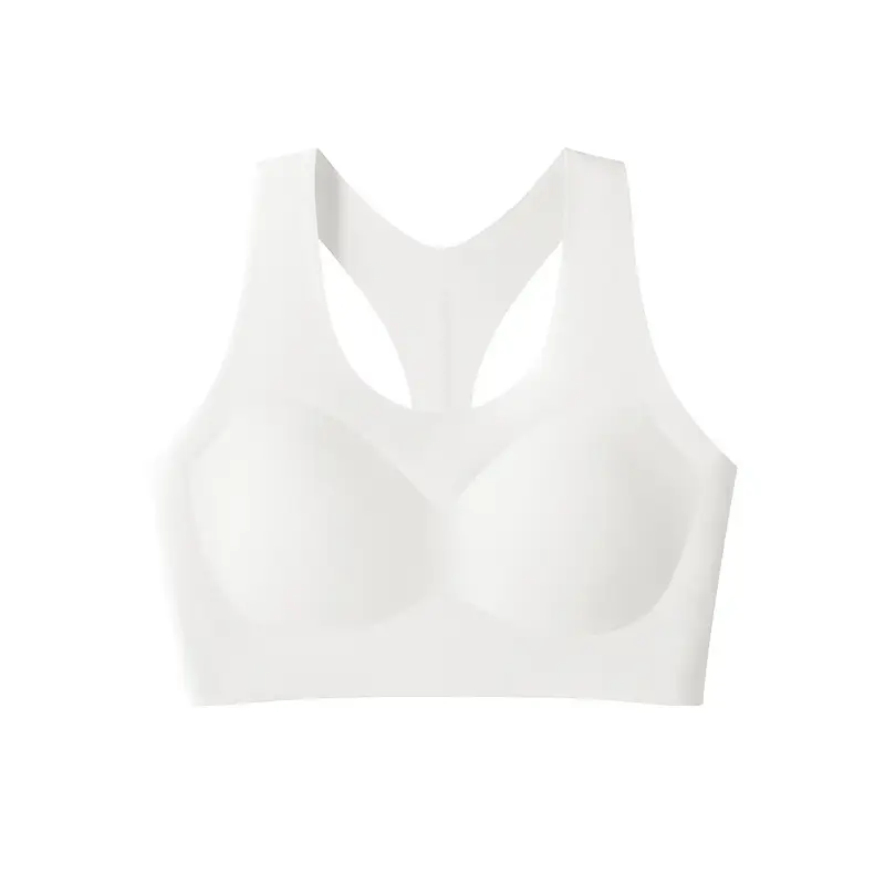 Stage Two Junior High School Student Sports Bra for Physical Education Class, Shockproof Breathable Underwear for 12-15 Years Old, Class a Fixed Cup Vest