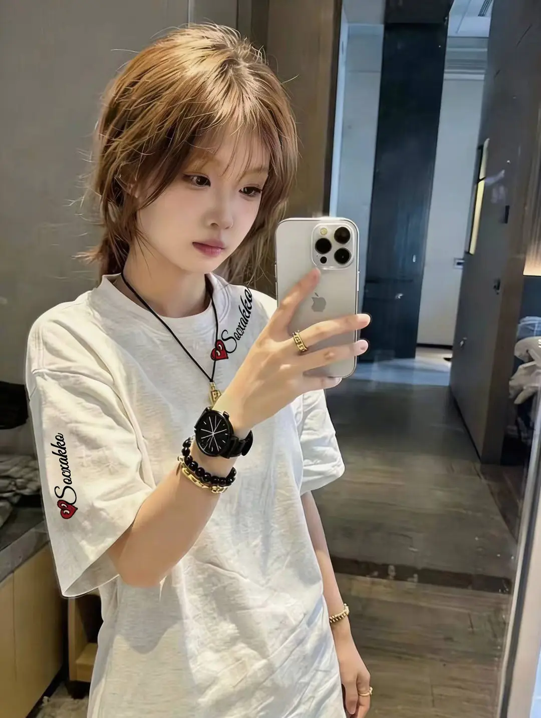 Navy Blue Pure Cotton Short-Sleeved T-Shirt for Women, Summer College Style High Street Student Loose Oversize Half-Sleeved Top Ins