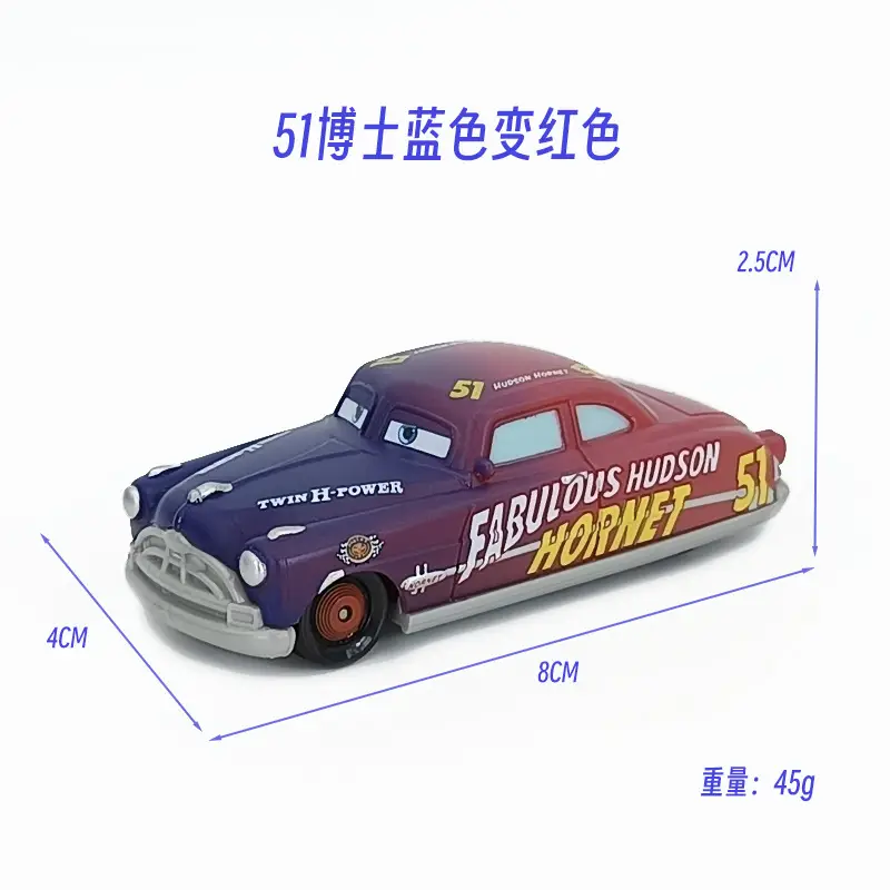 Cars: Hot and Cold Color Changing Series Lightning Mcqueen, Black Storm, Dr. Blue Sky Model