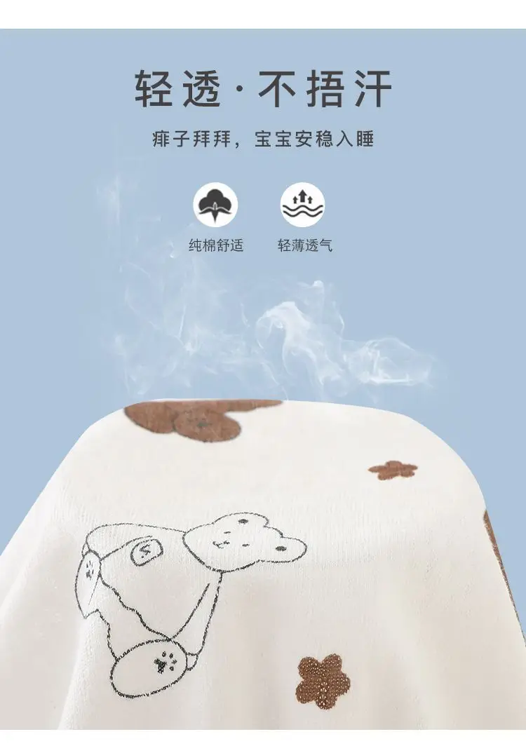 Children's Air-Conditioned Clothing, Baby Summer Thin Cotton Long-Sleeved Pajamas Set, Baby Summer Clothing, Boys and Girls Home Clothes — feature 5