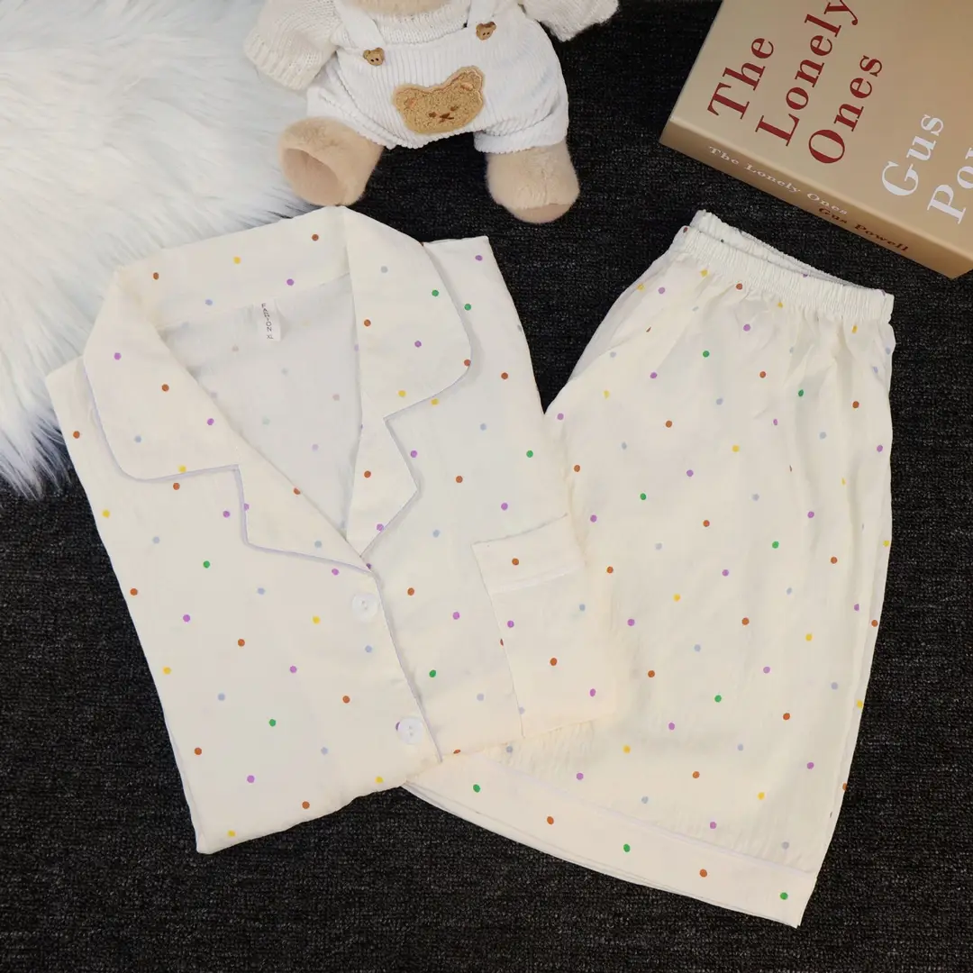 Cloud Cotton Pajamas for Women, Summer Short-Sleeve Shorts, Internet Celebrity Live Broadcast, Sweet and Cute Student Loungewear Set, Packaged — feature 5