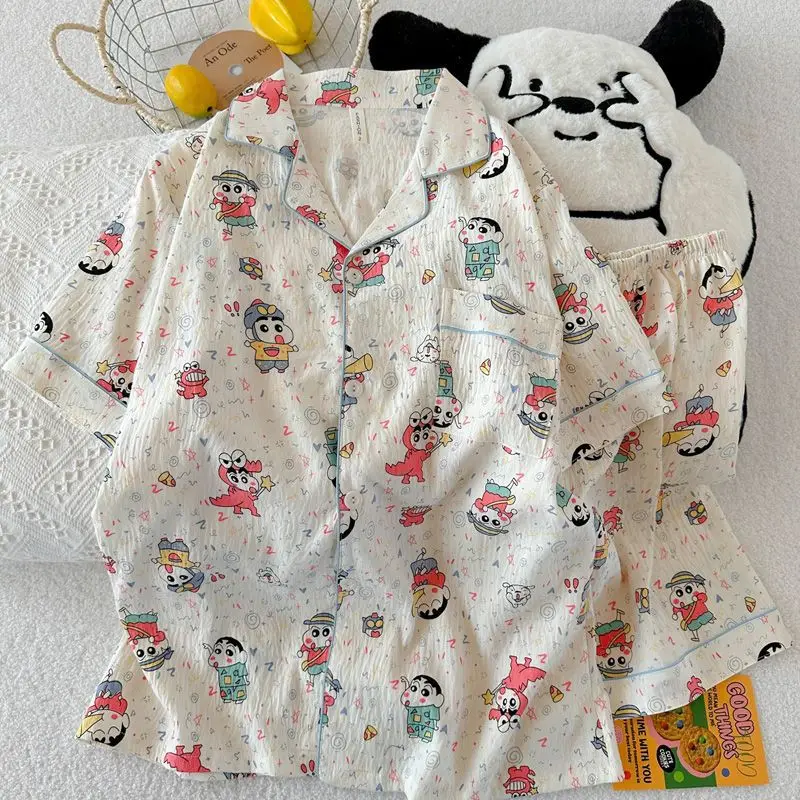 Cloud Cotton Pajamas for Women, Summer Short-Sleeve Shorts, Internet Celebrity Live Broadcast, Sweet and Cute Student Loungewear Set, Packaged