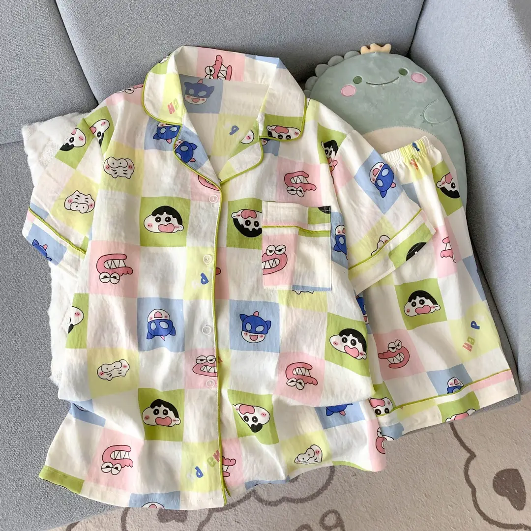 Cloud Cotton Pajamas for Women, Summer Short-Sleeve Shorts, Internet Celebrity Live Broadcast, Sweet and Cute Student Loungewear Set, Packaged