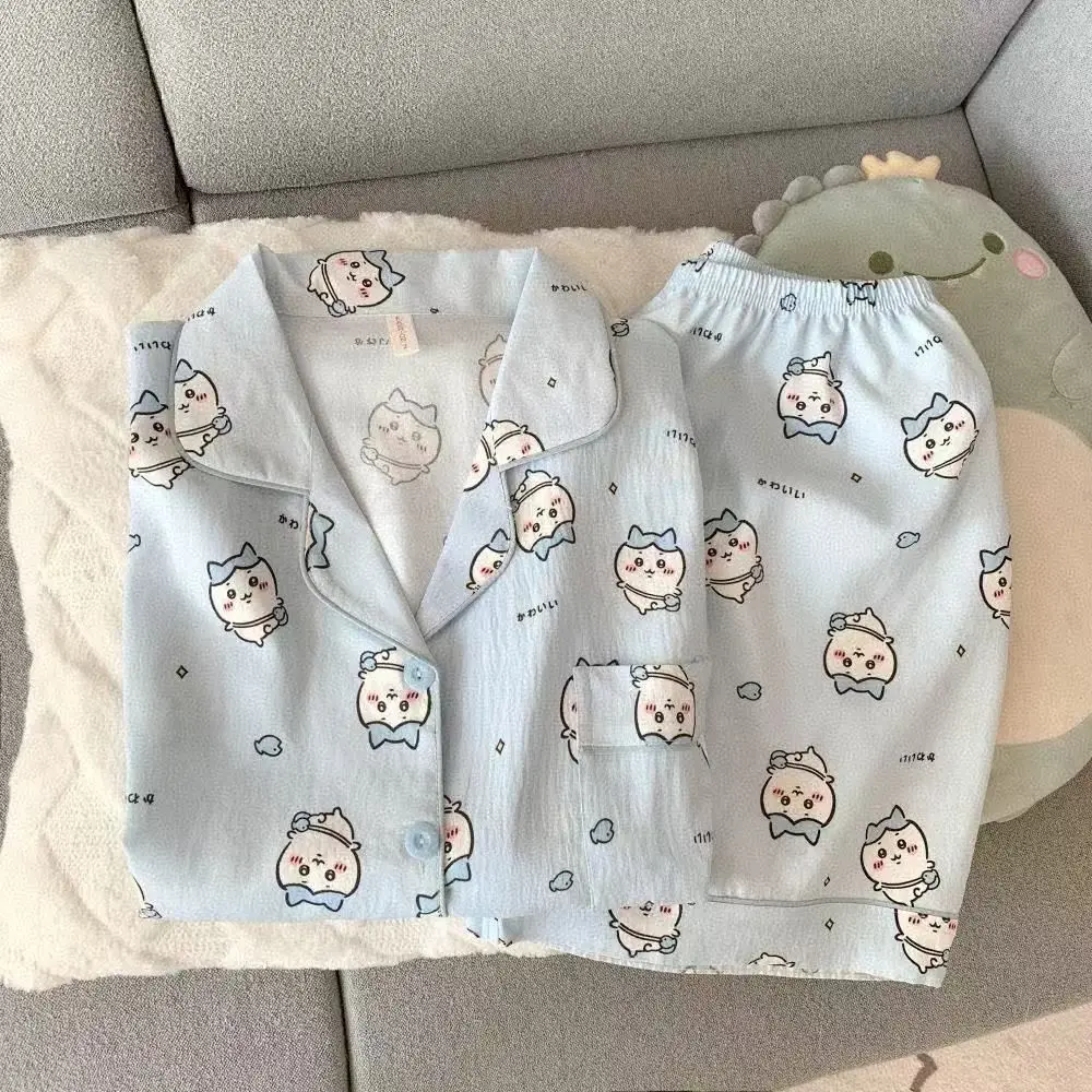 Cloud Cotton Pajamas for Women, Summer Short-Sleeve Shorts, Internet Celebrity Live Broadcast, Sweet and Cute Student Loungewear Set, Packaged