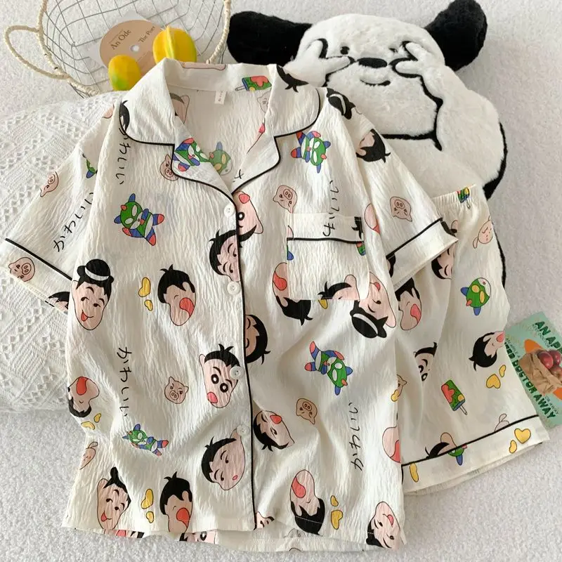 Cloud Cotton Pajamas for Women, Summer Short-Sleeve Shorts, Internet Celebrity Live Broadcast, Sweet and Cute Student Loungewear Set, Packaged