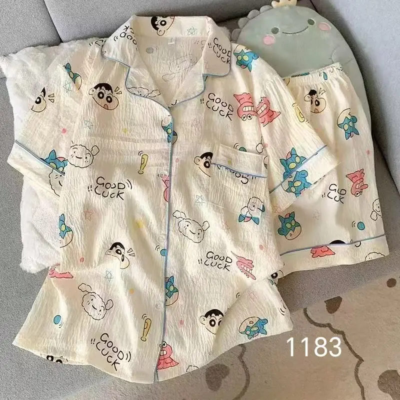 Cloud Cotton Pajamas for Women, Summer Short-Sleeve Shorts, Internet Celebrity Live Broadcast, Sweet and Cute Student Loungewear Set, Packaged