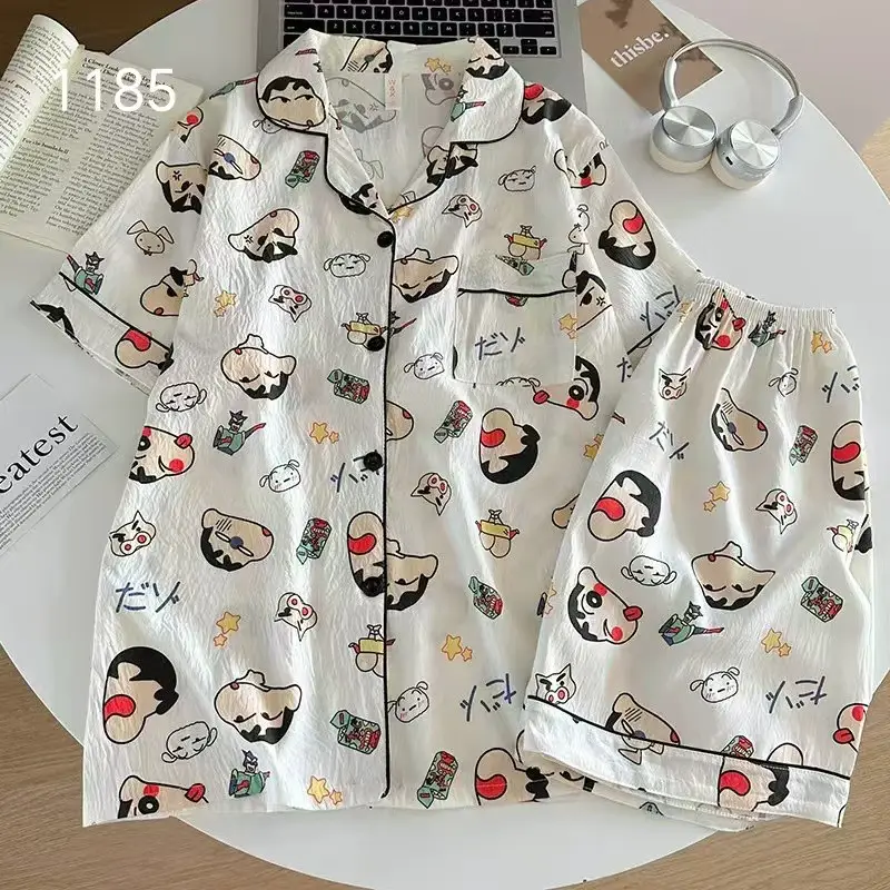 Cloud Cotton Pajamas for Women, Summer Short-Sleeve Shorts, Internet Celebrity Live Broadcast, Sweet and Cute Student Loungewear Set, Packaged
