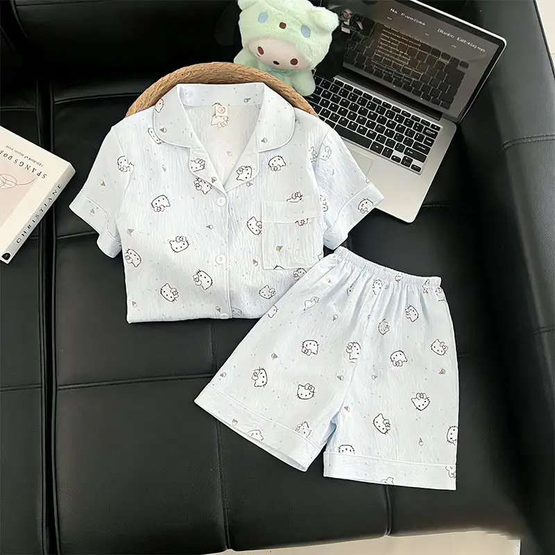 Cloud Cotton Pajamas for Women, Summer Short-Sleeve Shorts, Internet Celebrity Live Broadcast, Sweet and Cute Student Loungewear Set, Packaged