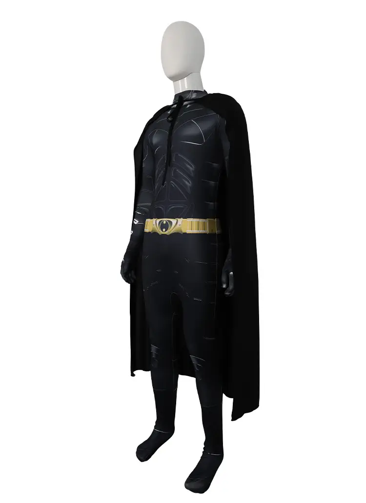 Batman Adult Jumpsuit Cosplay Costume Batman Muscle Print Cape Halloween Hero Cross-Border Performance Costume — feature 14