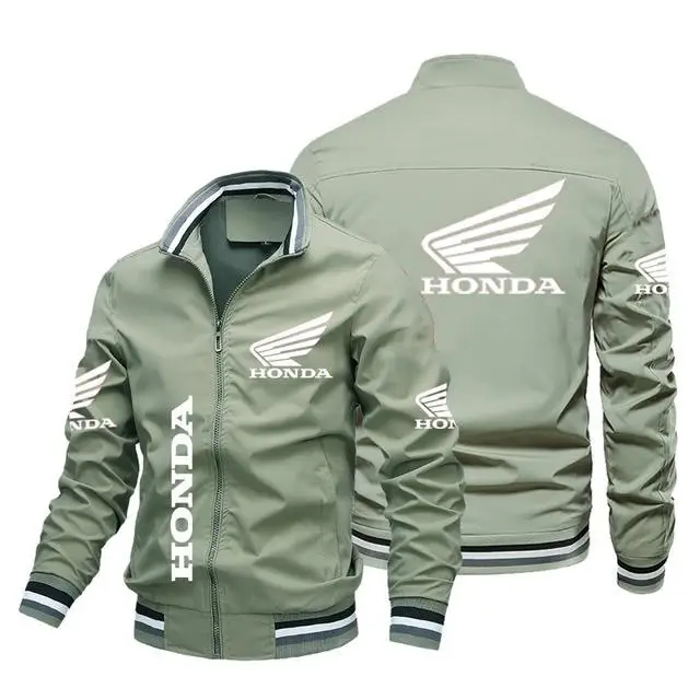 2024 Autumn/Winter Men's Car Logo Jacket Red Printed Jacket Outdoor Fashion Motorcycle Riding Jacket Men's Coat — feature 3