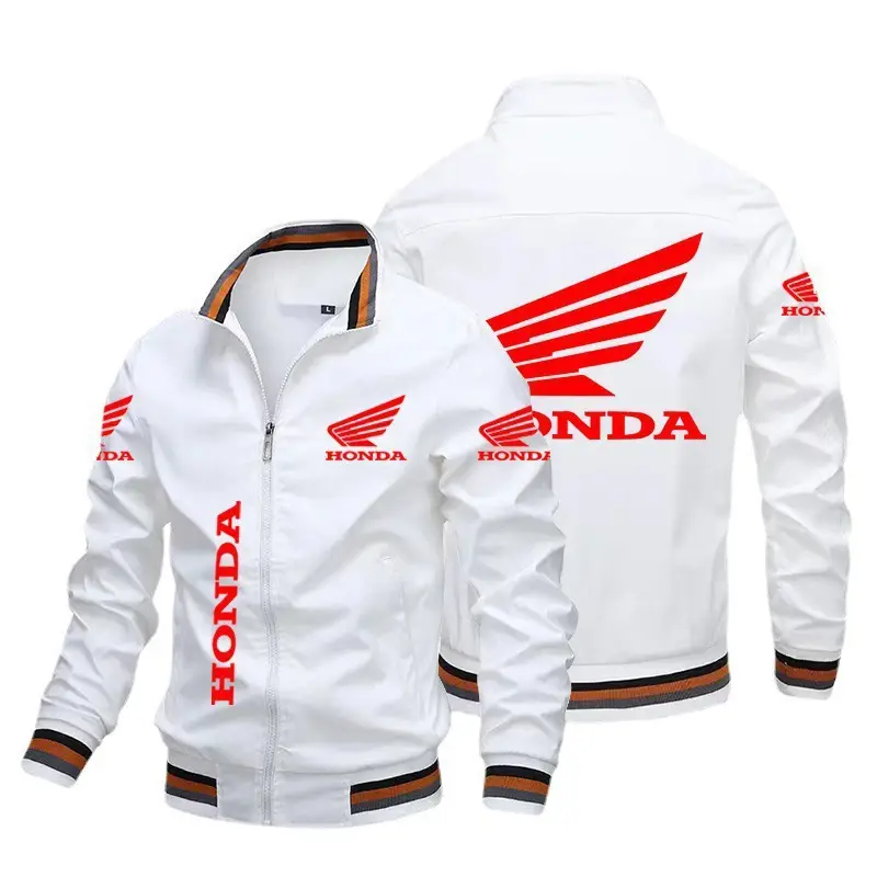 2024 Autumn/Winter Men's Car Logo Jacket Red Printed Jacket Outdoor Fashion Motorcycle Riding Jacket Men's Coat — feature 5