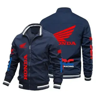 2024 Autumn/Winter Men's Car Logo Jacket Red Printed Jacket Outdoor Fashion Motorcycle Riding Jacket Men's Coat