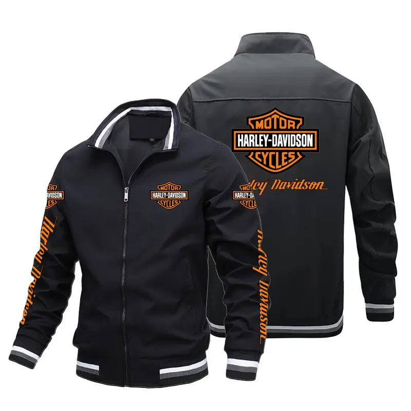 2024 Autumn/Winter Men's Car Logo Jacket Red Printed Jacket Outdoor Fashion Motorcycle Riding Jacket Men's Coat