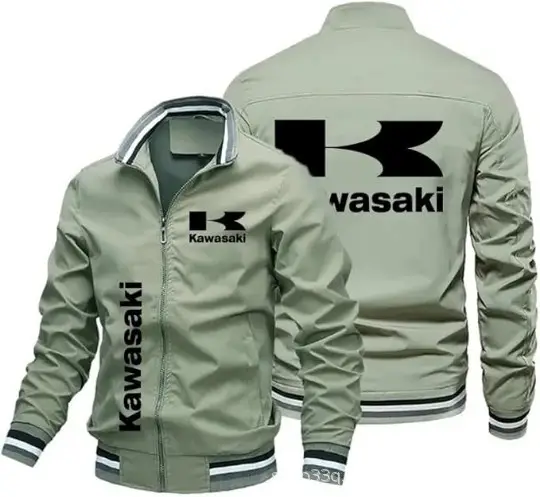 2024 Autumn/Winter Men's Car Logo Jacket Red Printed Jacket Outdoor Fashion Motorcycle Riding Jacket Men's Coat