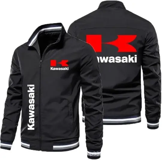 2024 Autumn/Winter Men's Car Logo Jacket Red Printed Jacket Outdoor Fashion Motorcycle Riding Jacket Men's Coat