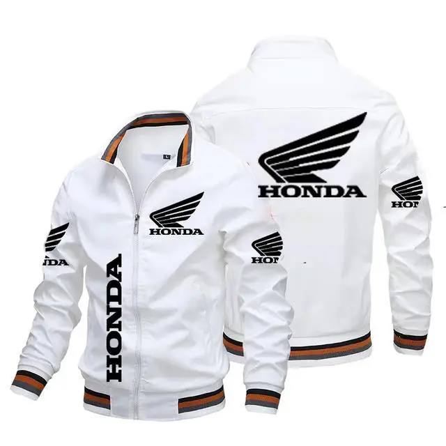 2024 Autumn/Winter Men's Car Logo Jacket Red Printed Jacket Outdoor Fashion Motorcycle Riding Jacket Men's Coat