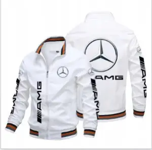 2024 Autumn/Winter Men's Car Logo Jacket Red Printed Jacket Outdoor Fashion Motorcycle Riding Jacket Men's Coat