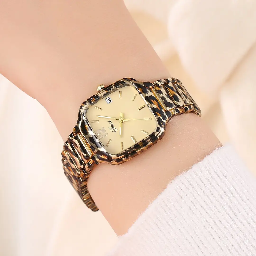 Cross-Border Foreign Trade Watch Supply, Trendy Leopard Print Strap Watches, Casual Fashion Watches, European and American Style - Image 4