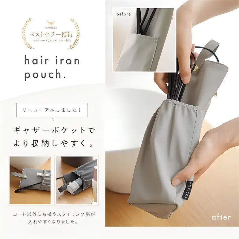 New High-Temperature Resistant Curling Iron Storage Bag, Hangable Travel Curling Iron Storage Bag, Foldable Storage Bag Wholesale — feature 4
