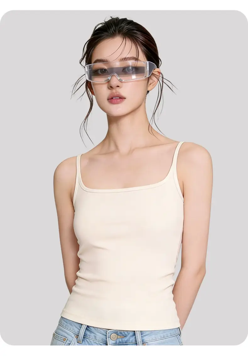 Women's Camisole with Chest Pads, Seamless, Beautiful Back Design, Suitable for Wearing Alone or as an Inner Layer, Summer Camisole with Chest Pads — feature 16