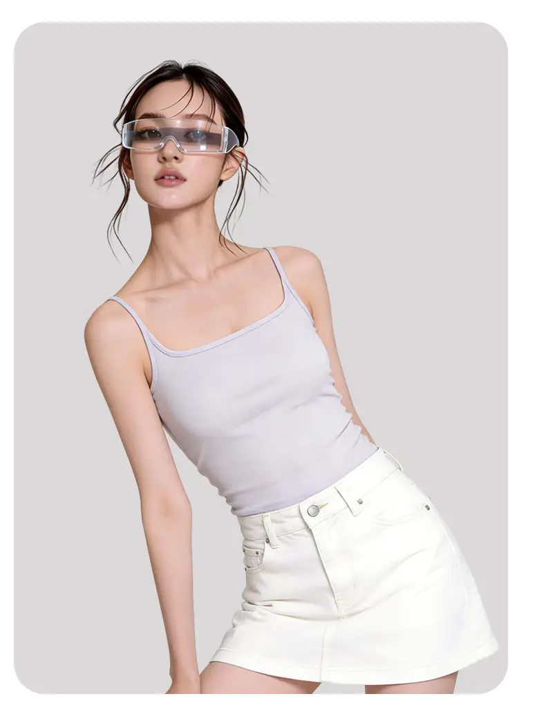 Women's Camisole with Chest Pads, Seamless, Beautiful Back Design, Suitable for Wearing Alone or as an Inner Layer, Summer Camisole with Chest Pads — feature 18