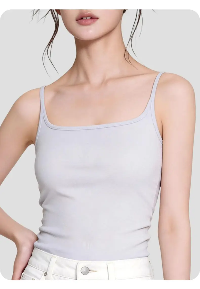 Women's Camisole with Chest Pads, Seamless, Beautiful Back Design, Suitable for Wearing Alone or as an Inner Layer, Summer Camisole with Chest Pads — feature 19