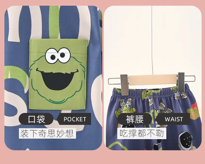 [Class a Pure Cotton] Three-Piece Set of 100% Pure Cotton Pajamas for Boys, Summer Set for Older Boys, Summer Set for Girls — feature 13