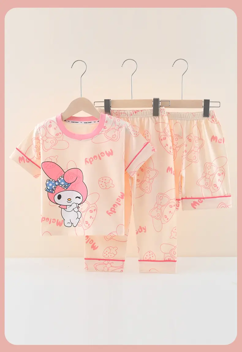[Class a Pure Cotton] Three-Piece Set of 100% Pure Cotton Pajamas for Boys, Summer Set for Older Boys, Summer Set for Girls — feature 18
