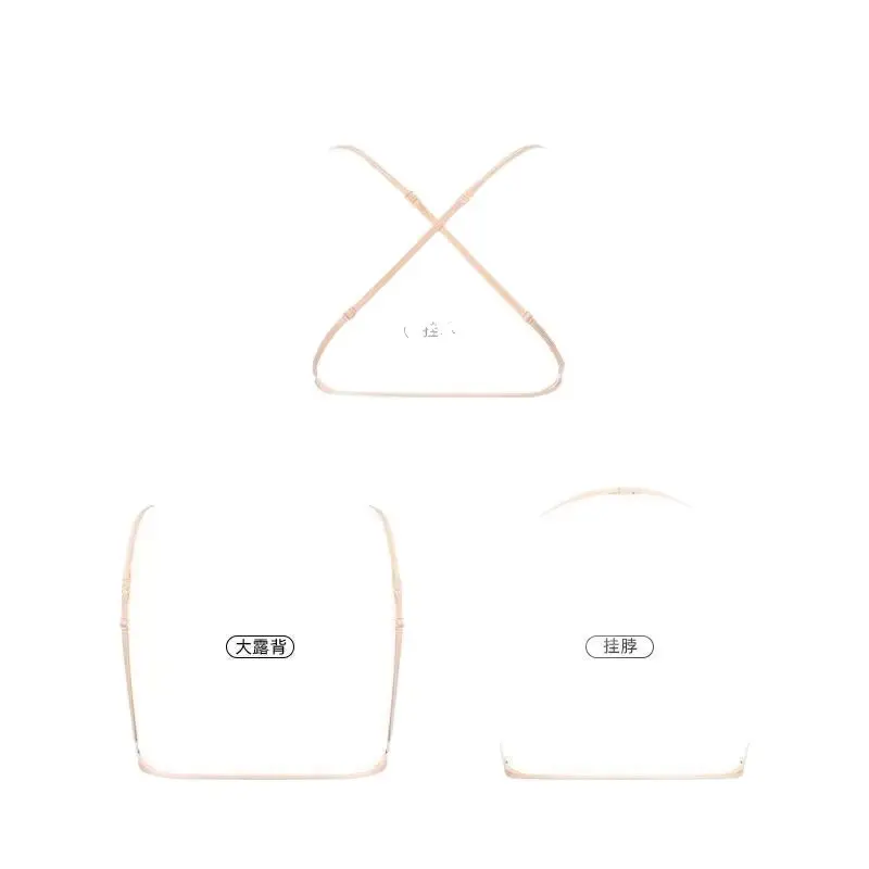 French-Style Front-Clasp Cross-Back Beautiful Back Bra for Small Bust Girls, Thin Strap, Wireless, Seamless Bra Wholesale