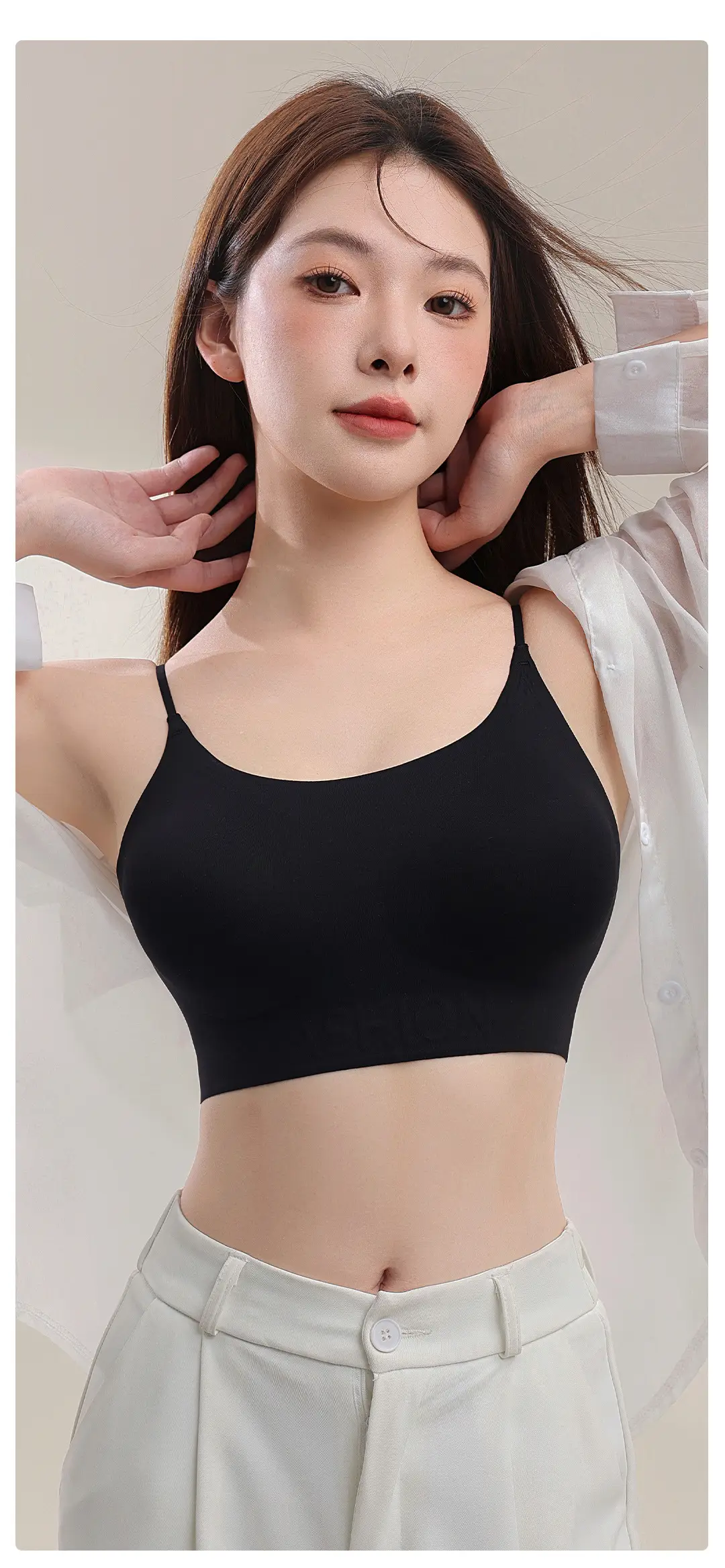 Invisible Foundation-Like Bra for Women, U-Shaped Backless Bra for Small Busts, Enhancing and Showing Off the Back, with Thin Straps for Layering — feature 19