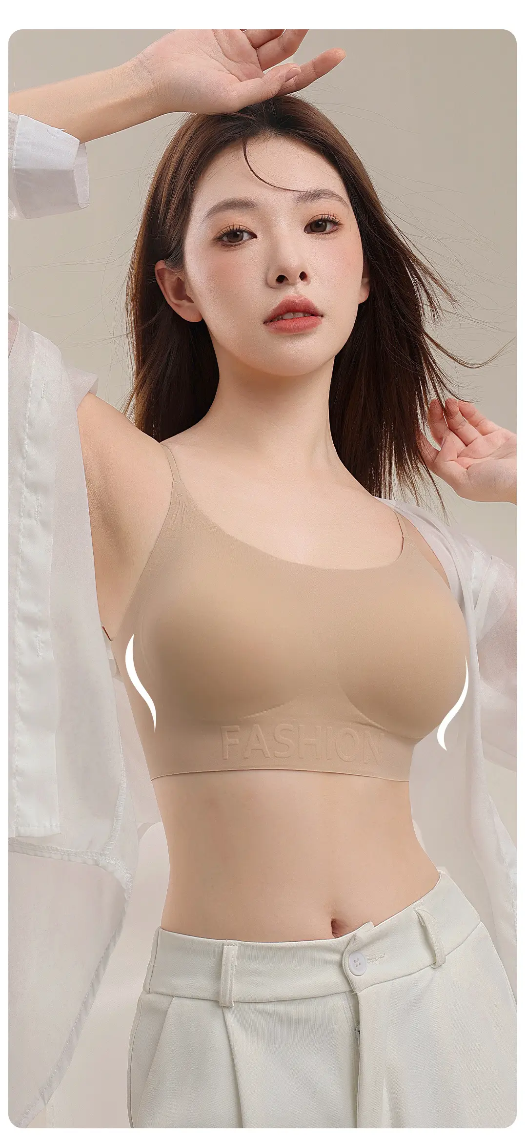 Invisible Foundation-Like Bra for Women, U-Shaped Backless Bra for Small Busts, Enhancing and Showing Off the Back, with Thin Straps for Layering — feature 2