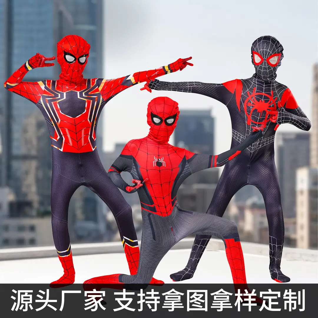 Spider-Man Tights Adult Cosplay Children's Miles Morales Hero Expedition Halloween Jumpsuit