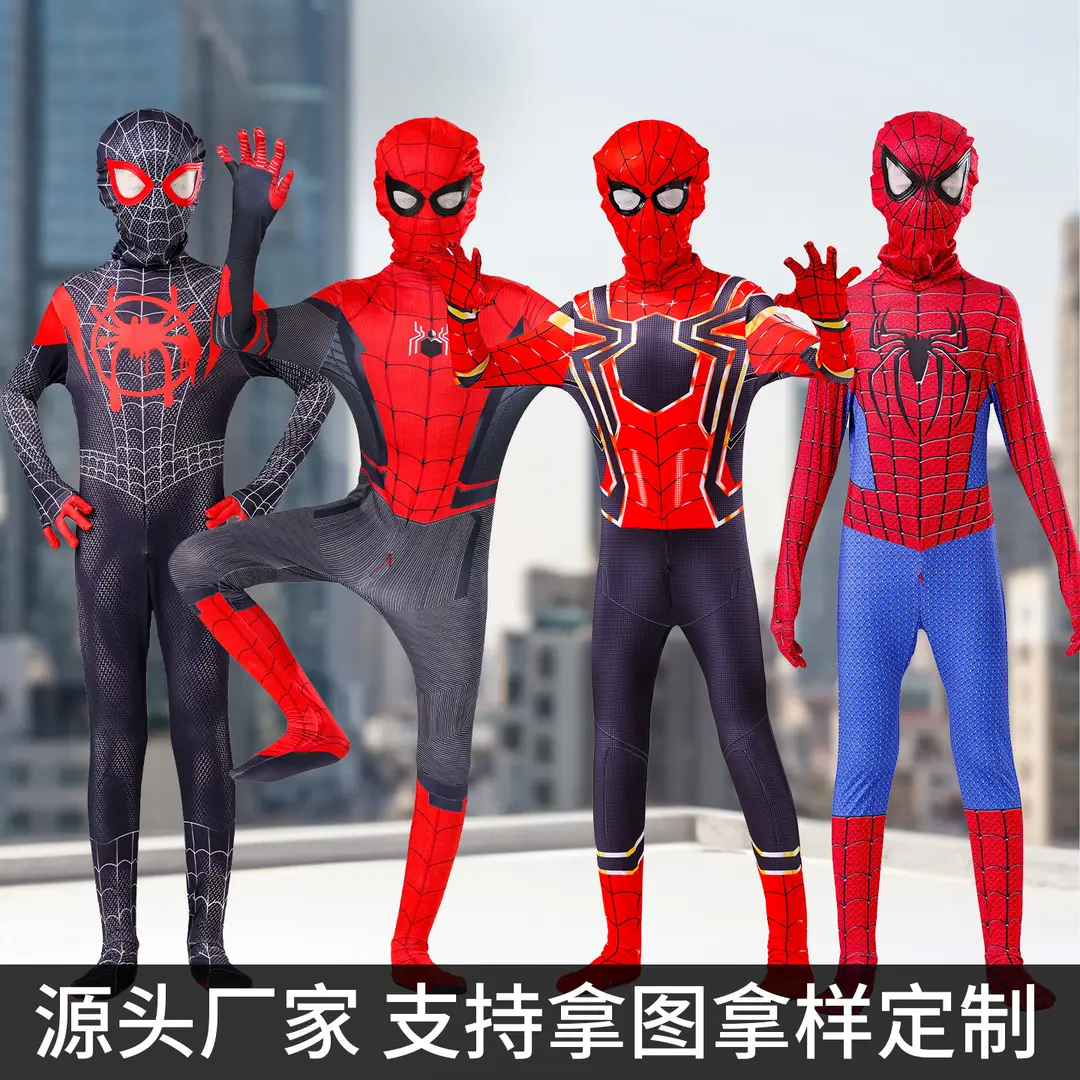 Spider-Man Tights Adult Cosplay Children's Miles Morales Hero Expedition Halloween Jumpsuit