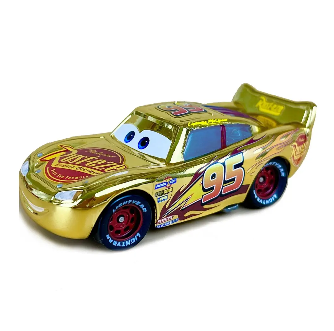 Cars Racing Alloy Model Electroplated Gold and Silver Lightning Mcqueen No. 66 Mcqueen Toy Car