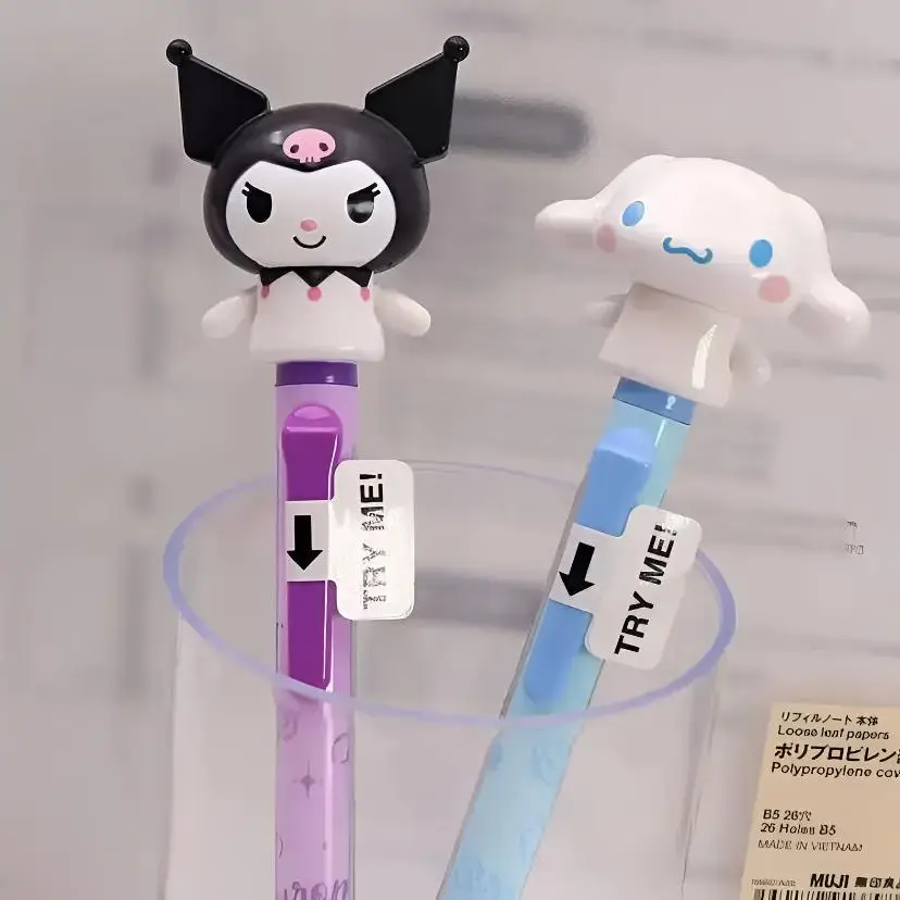 Cartoon Kt Cat Melody Pen with Movable Arms, Press-Type Gel Pen, Quick-Drying, Smooth Writing, Cute Pen, Gift for Classmates and Friends