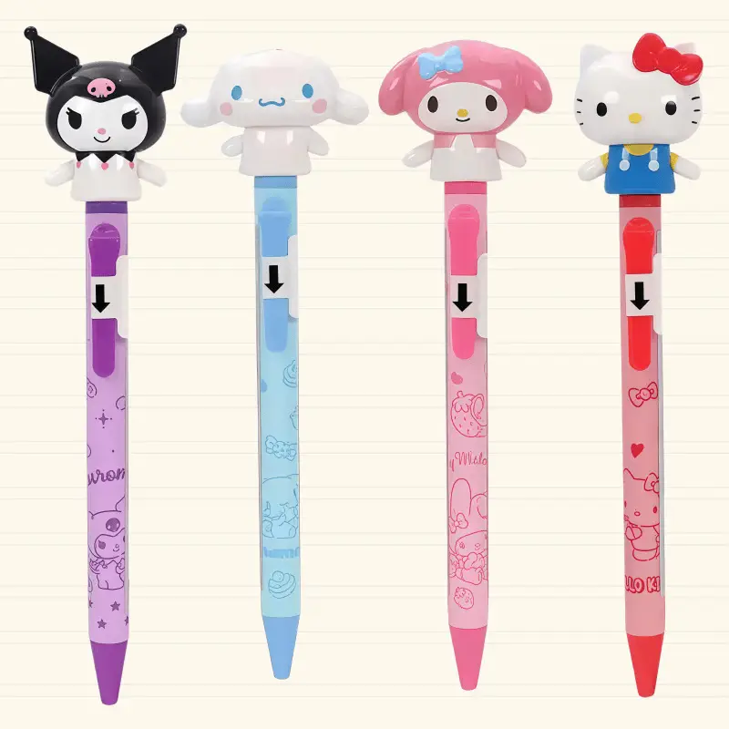 Cartoon Kt Cat Melody Pen with Movable Arms, Press-Type Gel Pen, Quick-Drying, Smooth Writing, Cute Pen, Gift for Classmates and Friends — feature 3