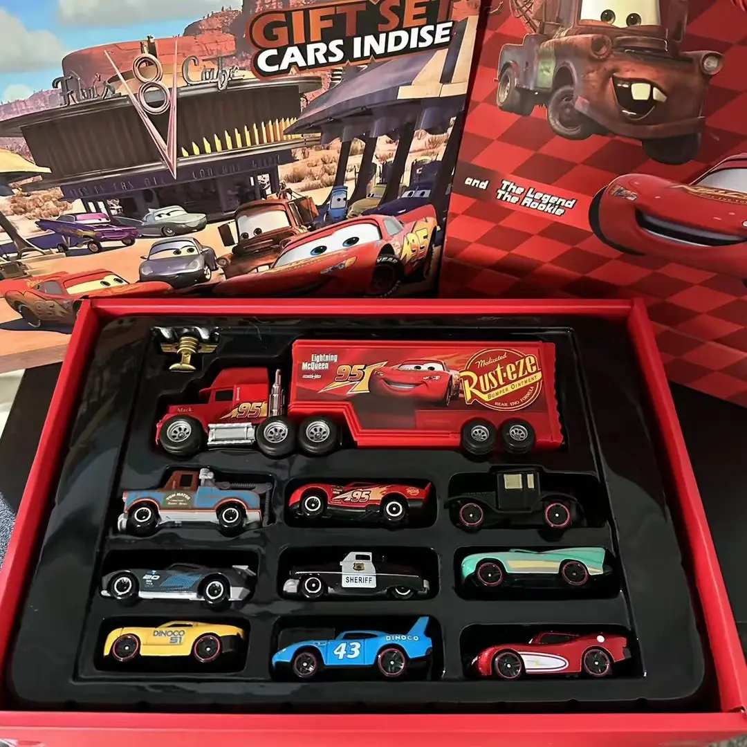Cross-Border Mcqueen Lightning Mcqueen Car Model Black Storm Sheriff Children's Toy Sliding Alloy Racing Car for Boys