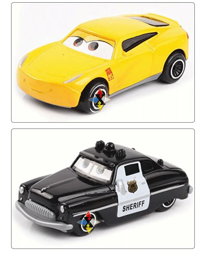 Cross-Border Mcqueen Lightning Mcqueen Car Model Black Storm Sheriff Children's Toy Sliding Alloy Racing Car for Boys — feature 8
