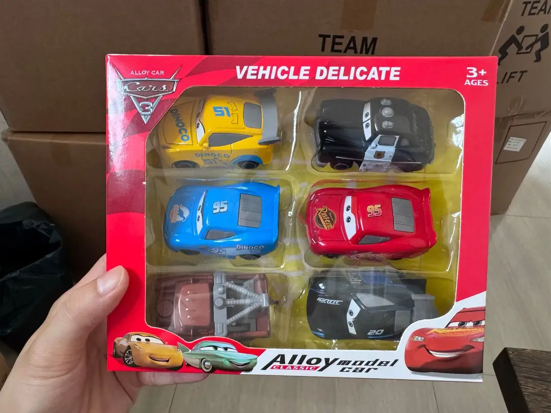 Cross-Border Mcqueen Lightning Mcqueen Car Model Black Storm Sheriff Children's Toy Sliding Alloy Racing Car for Boys