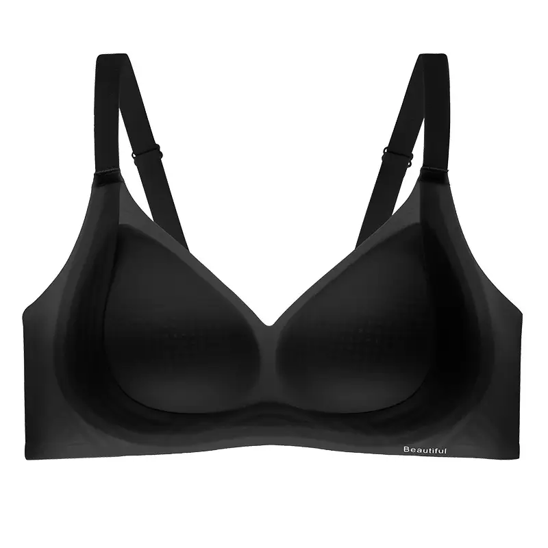 Breathable Perforated Cup Seamless Cool Nude-Feel Underwear for Women, Jelly Soft Support Adjustable Wireless Ultra-Thin Bra