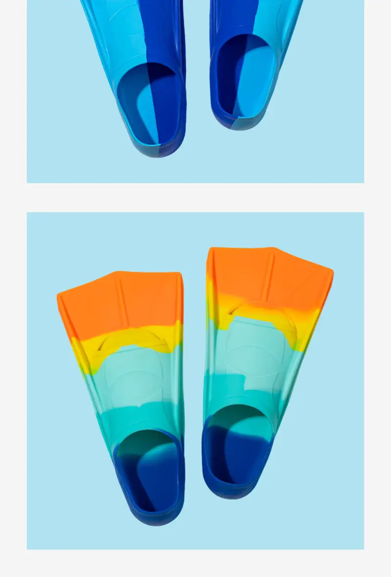 Children's Diving Fins Freestyle Silicone Professional Swimming Fins Short Fins Training Diving Equipment Wholesale — feature 15