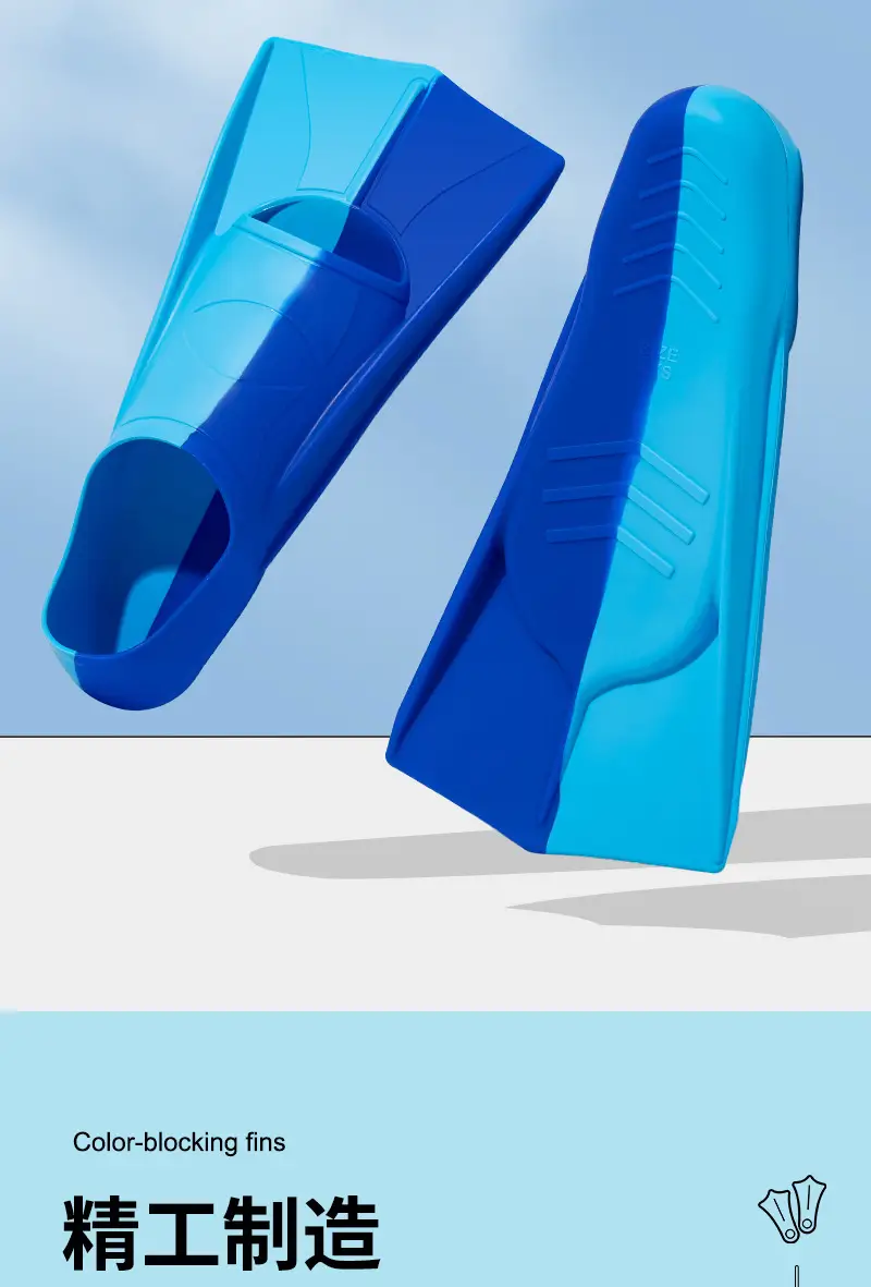 Children's Diving Fins Freestyle Silicone Professional Swimming Fins Short Fins Training Diving Equipment Wholesale — feature 8