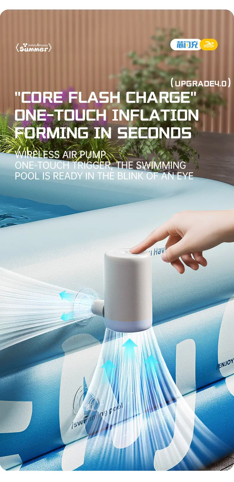 Swimming Pool Thickened Large Indoor and Outdoor One-Touch Inflatable Swimming Pool for Adults and Children Family Water Play Pool Wholesale — feature 3